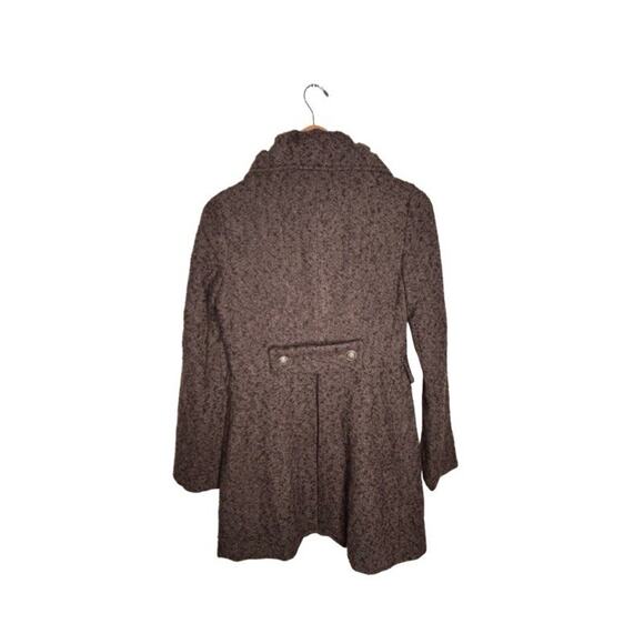 BB Dakota Wool Blend Jacket Brown Tweed Size Medium Button Closure Preppy - Picture 3 of 6